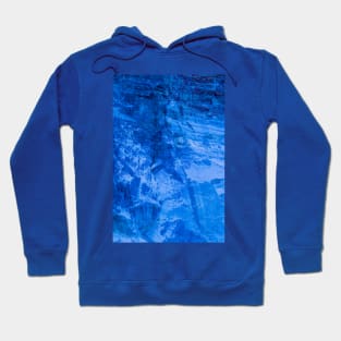 Blue abstract surface from a scratched stonewall Hoodie